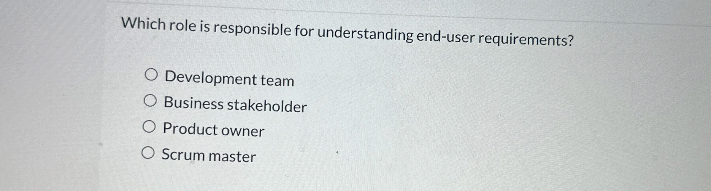 Which role is responsible for understanding end -