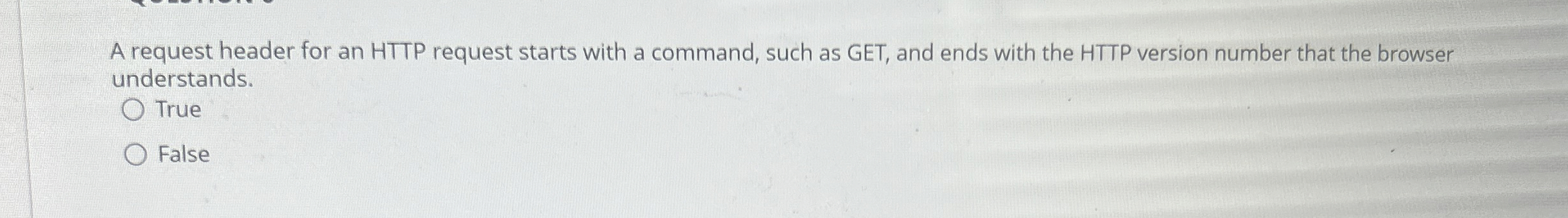 A request header for an HTTP request starts with