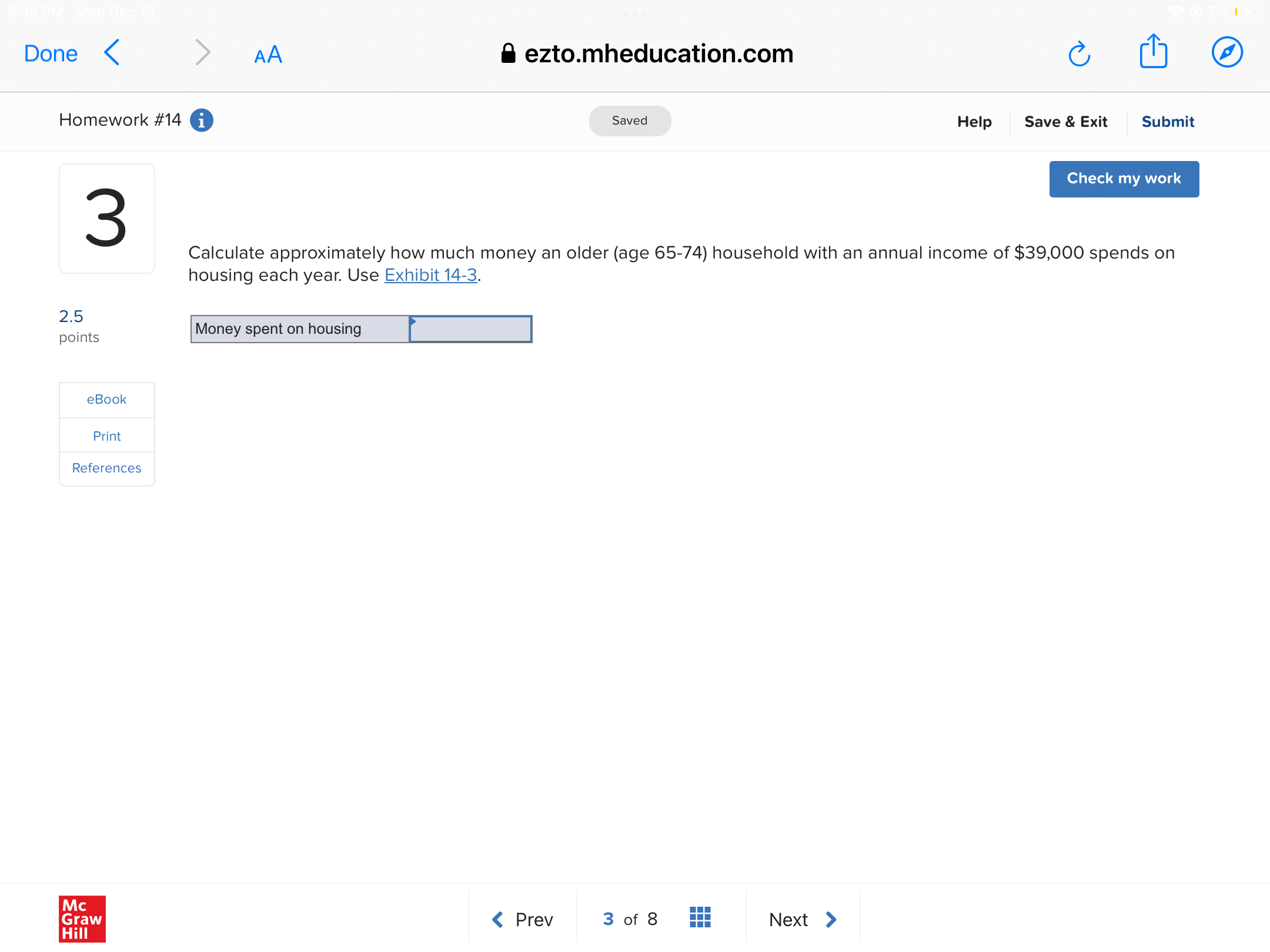 Done < AA 8 ezto.mheducation.com (L [B Homework