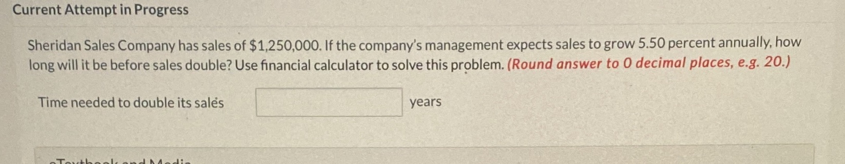 Current Attempt in Progress Sheridan Sales