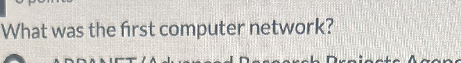 What was the first computer network?