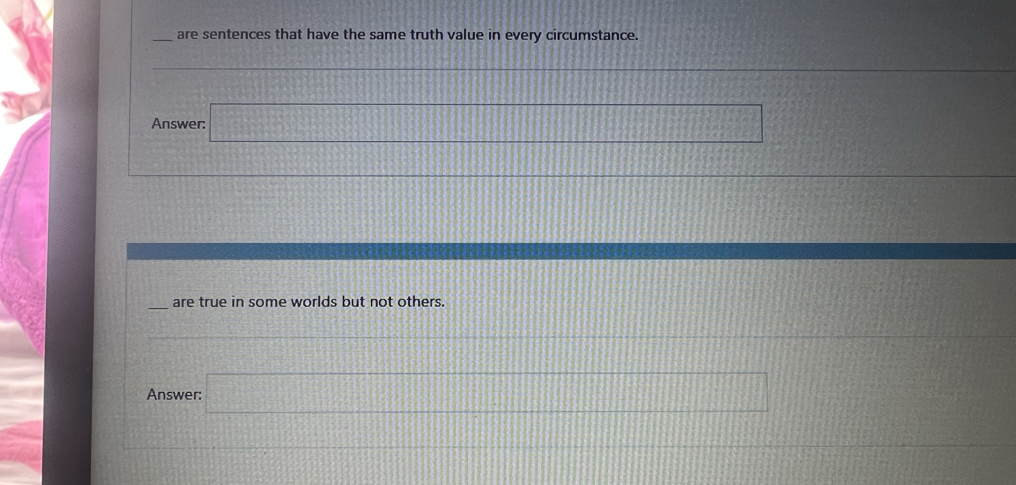 q , are sentences that have the same truth value