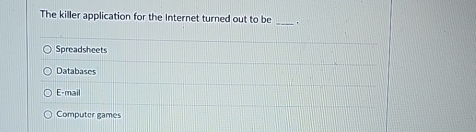 The killer application for the Internet turned