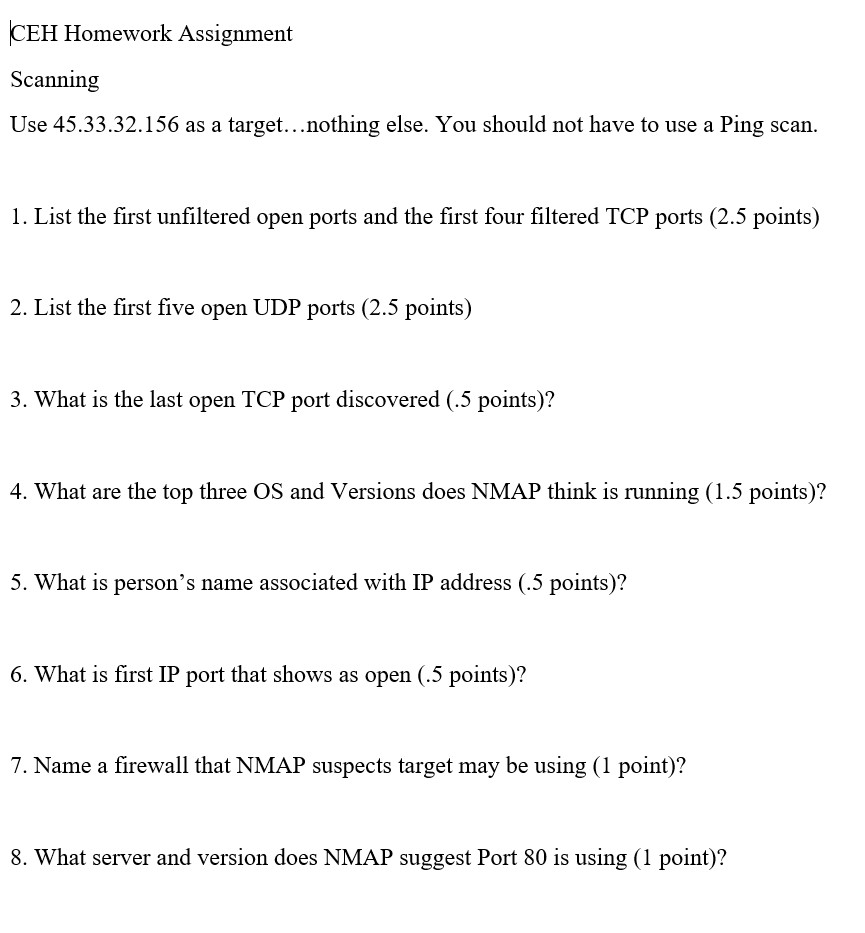 It is prefered if the questions are solved using