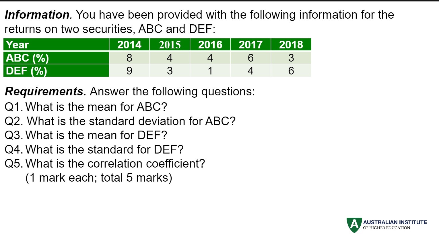 Information. You have been provided with the