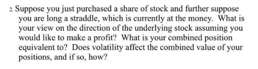 How would one solve the following question? 2.