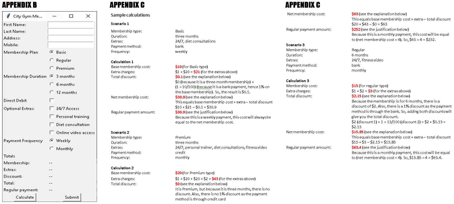  Please refer to the Image regarding the Appendix. You will build