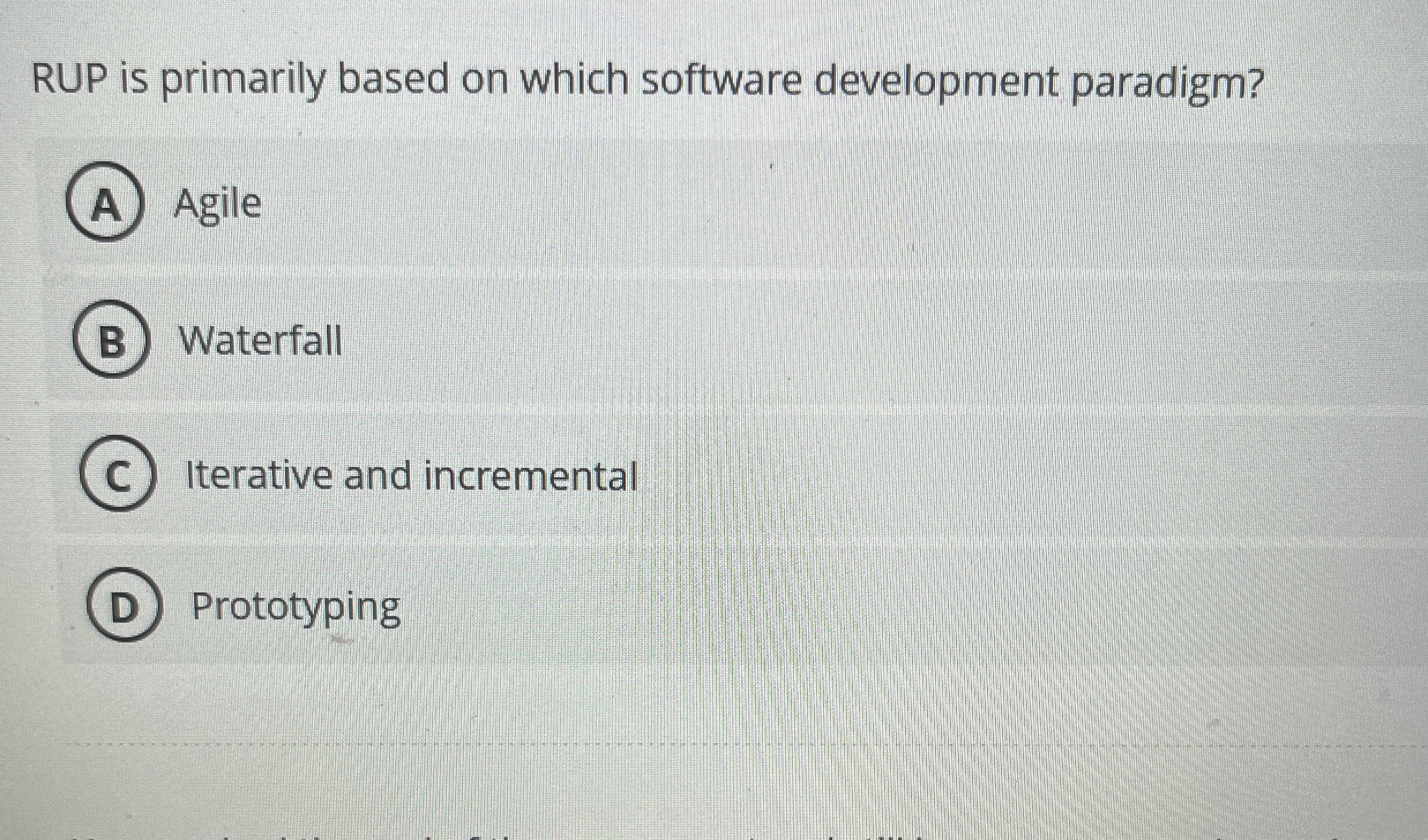 RUP is primarily based on which software