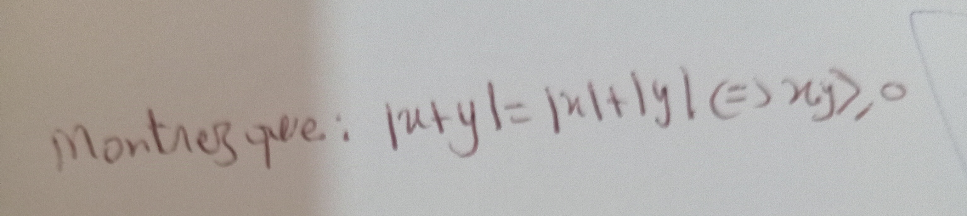 code class = "asciimath" > Montres que: | x + y |