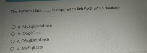 The Python class is required to link PyQt with a