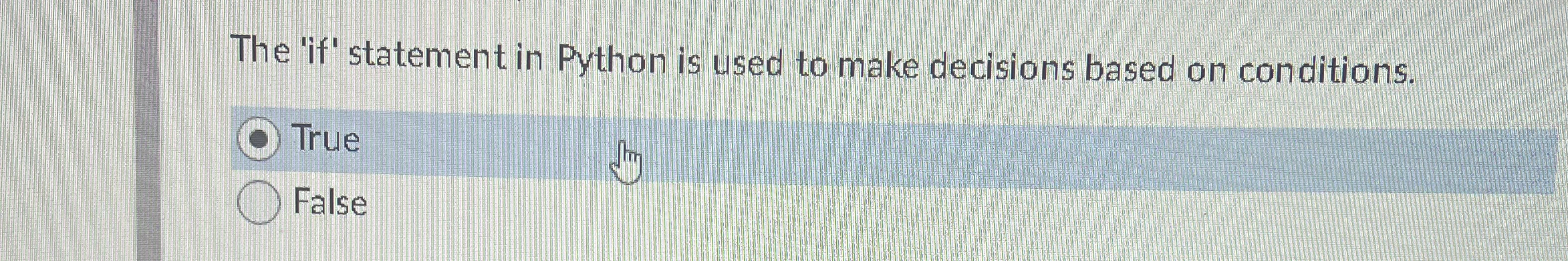 The ' if ' statement in Python is used to make