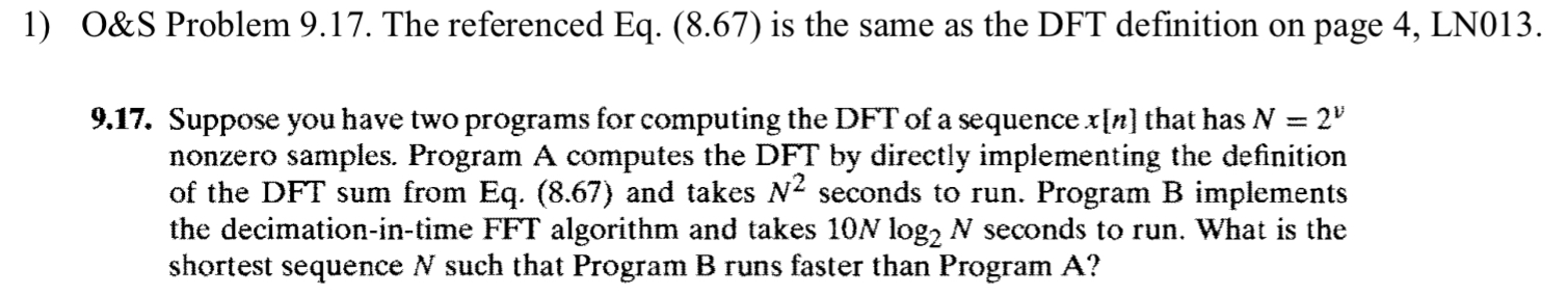 1 ) O \ &S Problem 9 . 1 7 . The referenced Eq .