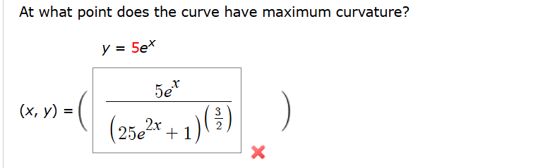 code class = "asciimath" > At what point does the