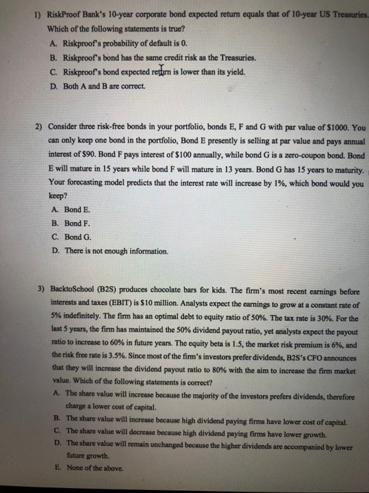 One. Given the discussions we had during lecture