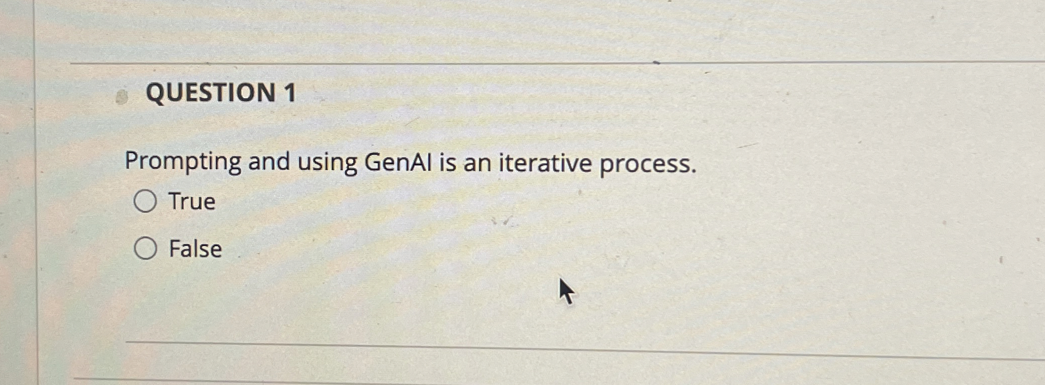 QUESTION 1 Prompting and using GenAl is an