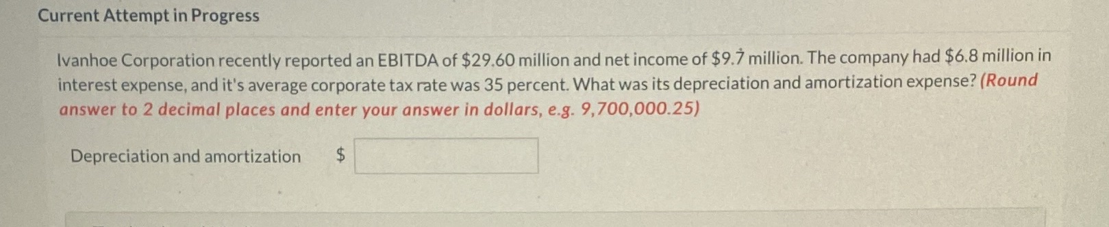 Current Attempt in Progress Ivanhoe Corporation