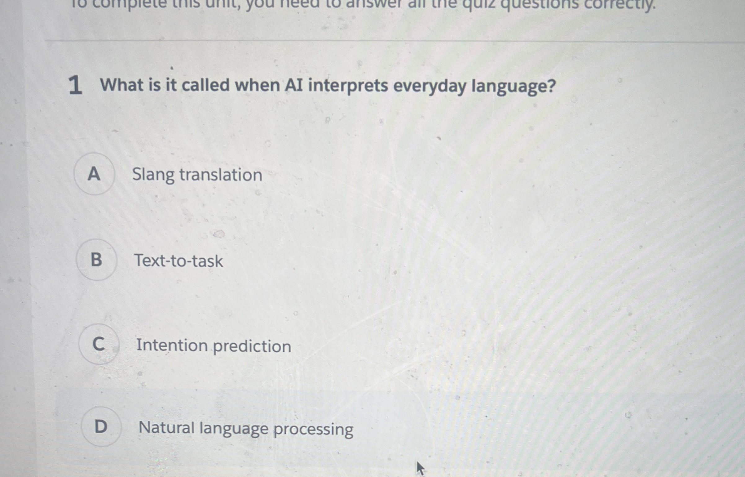 1 What is it called when AI interprets everyday