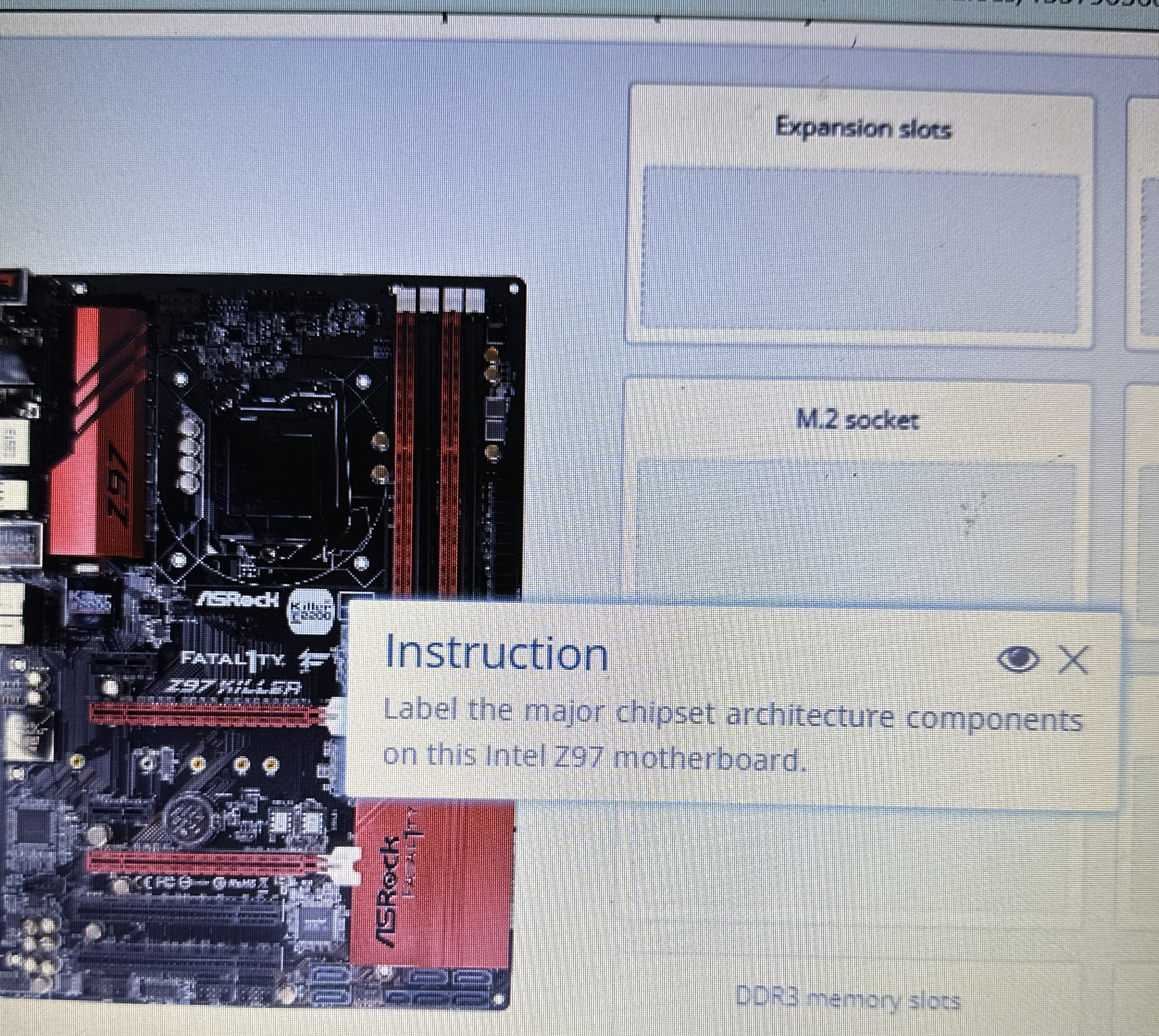 Expansion slots M . 2 socket Instruction Label