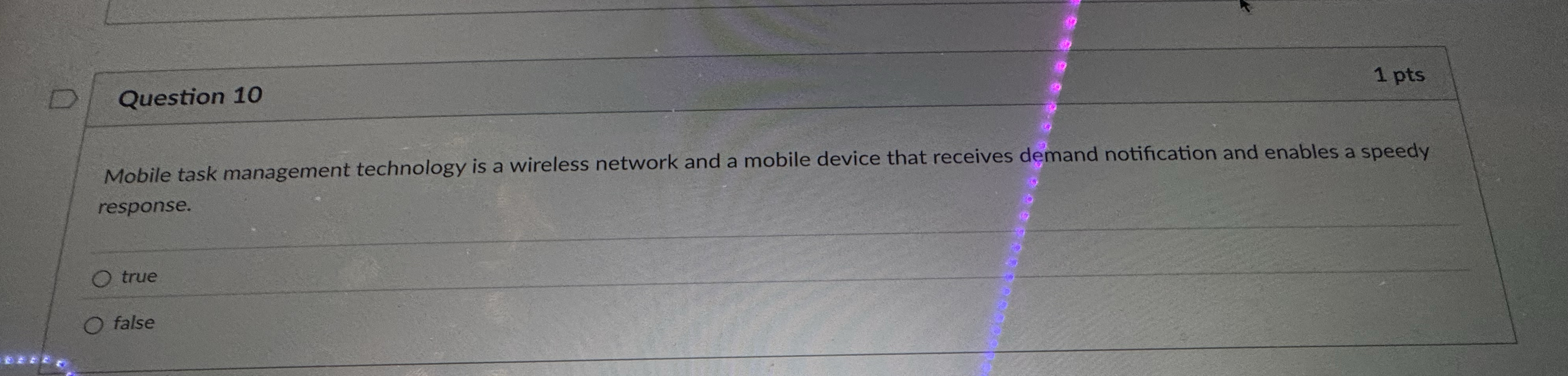 Question 1 0 1 pts Mobile task management