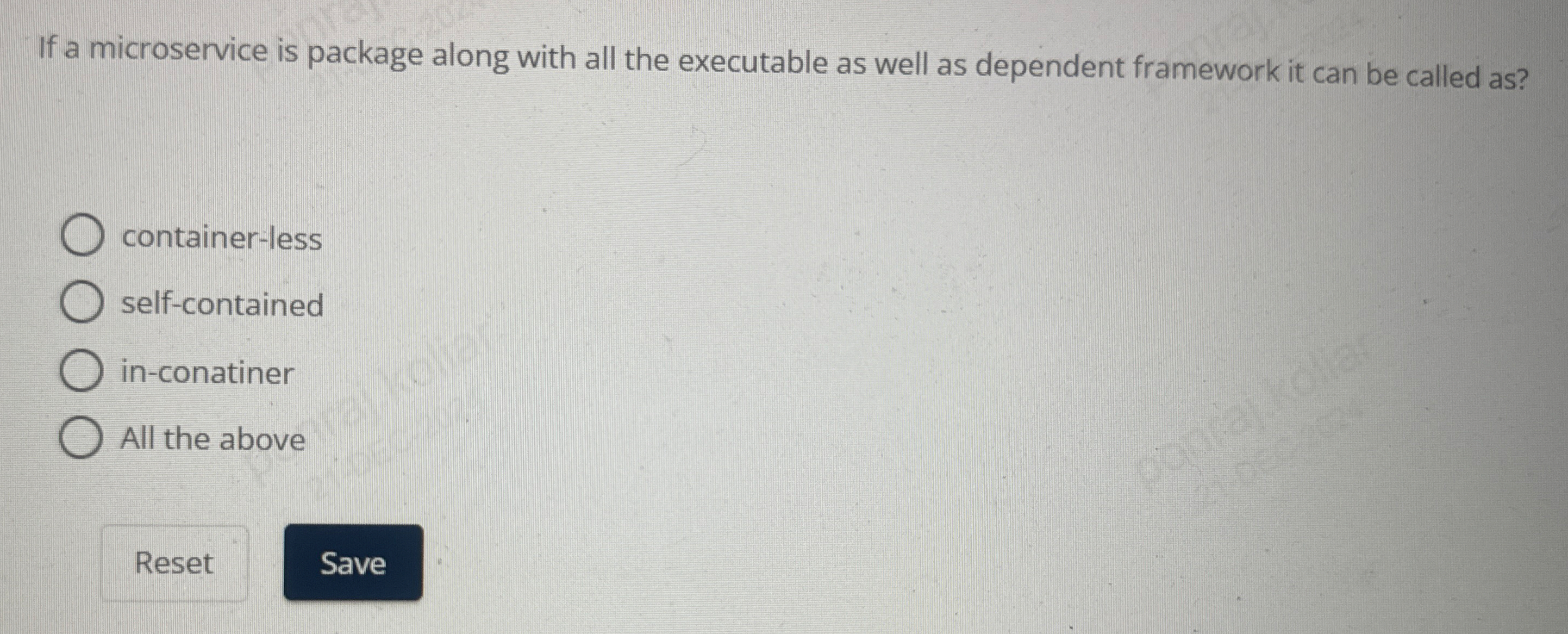 If a microservice is package along with all the