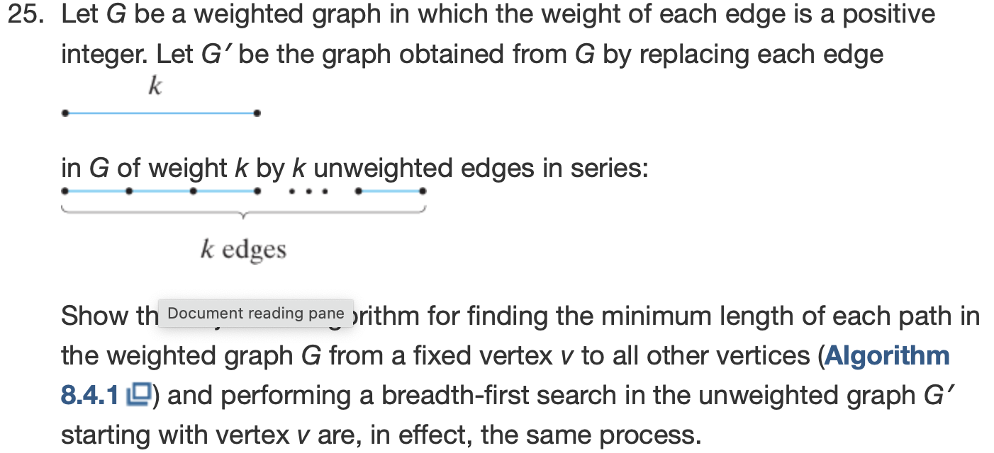 2 5 . Let G be a weighted graph in which the