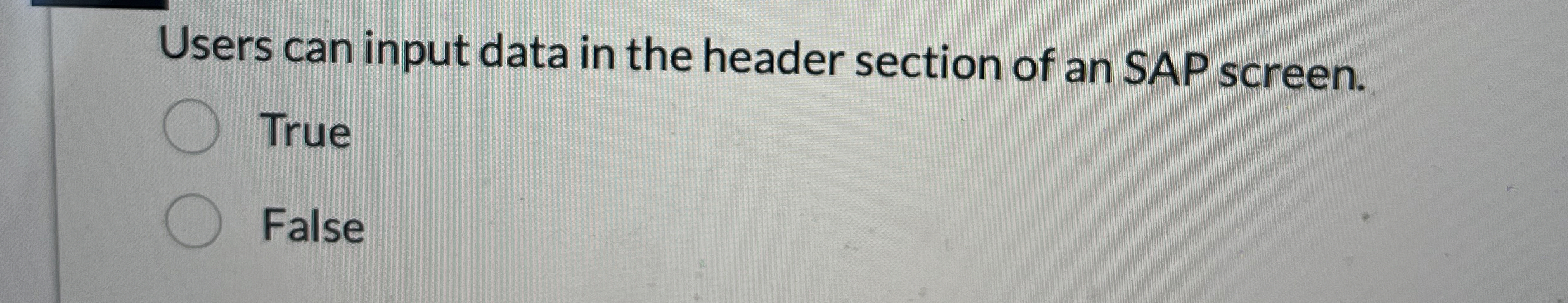 Users can input data in the header section of an
