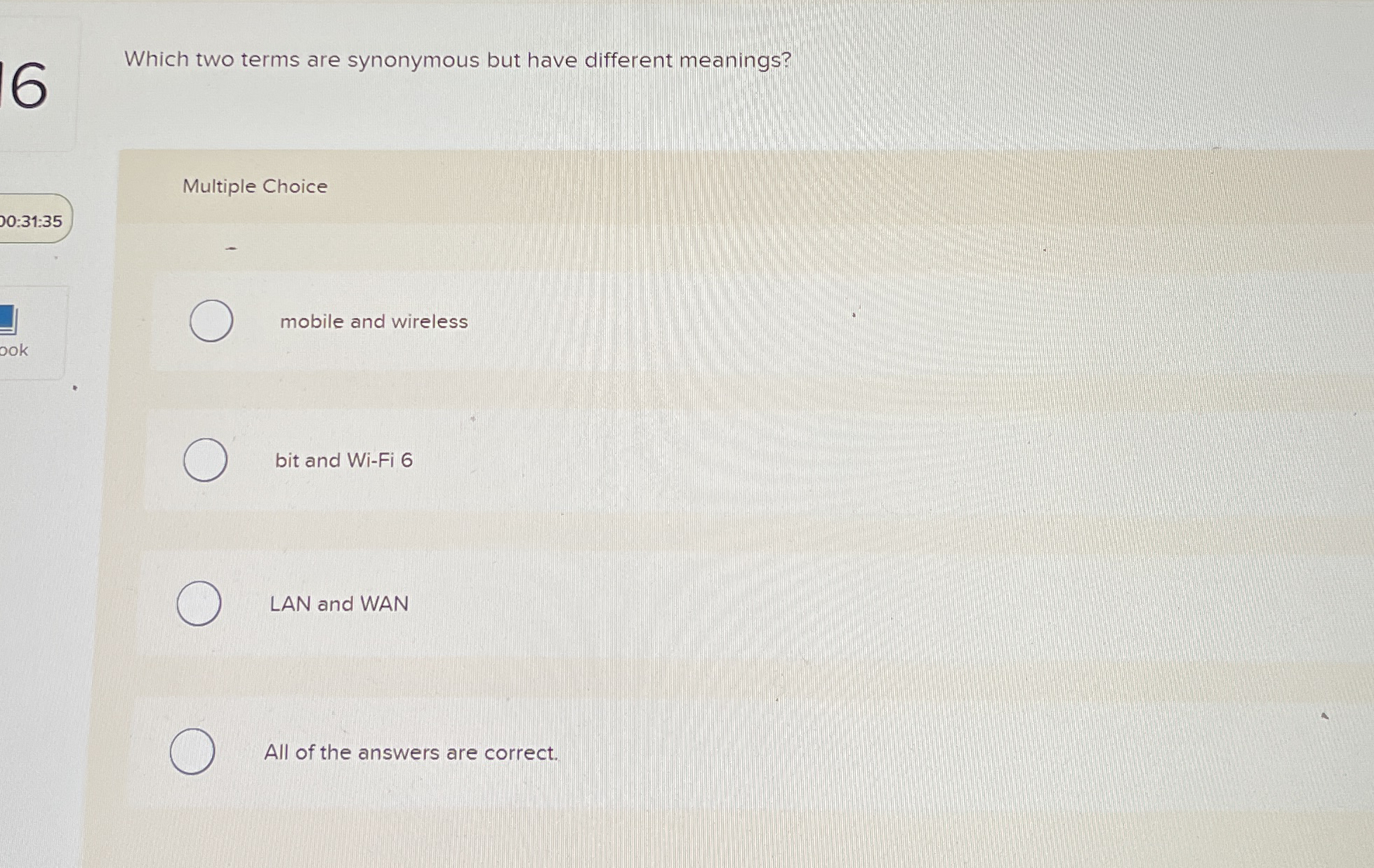 Which two terms are synonymous but have different