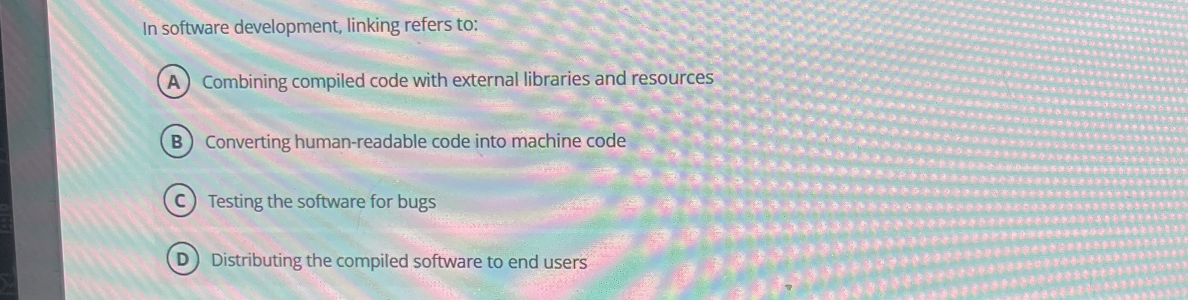 In software development, linking refers to: