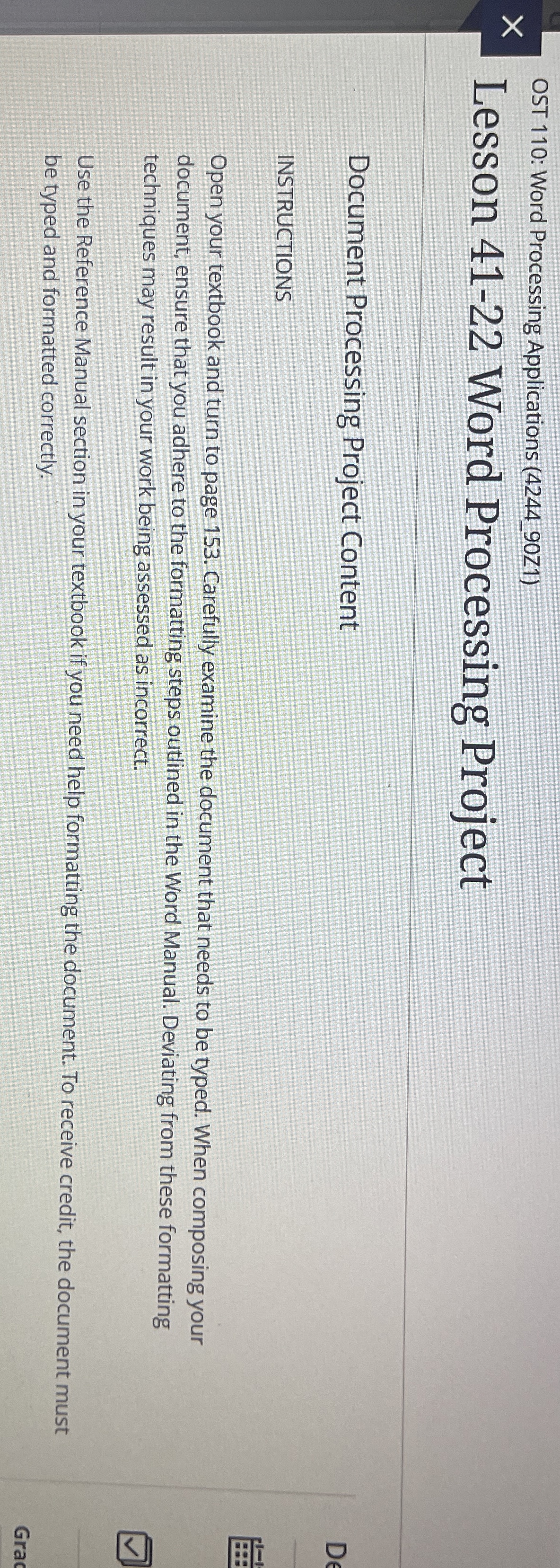 Document Processing Project Content INSTRUCTIONS