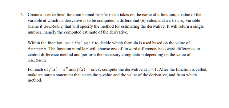 IN MATLAB Create a user - defined function named
