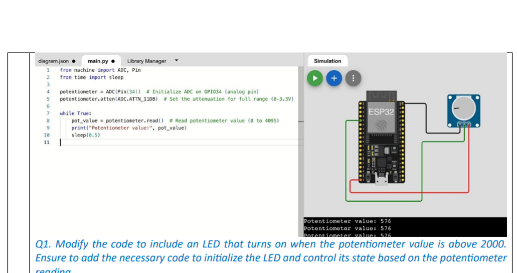 Review the following MicroPython code that reads