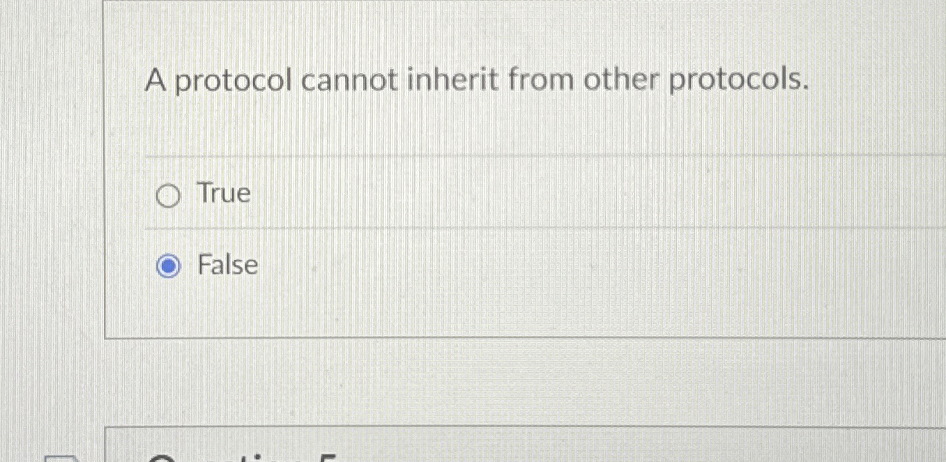 A protocol cannot inherit from other protocols.