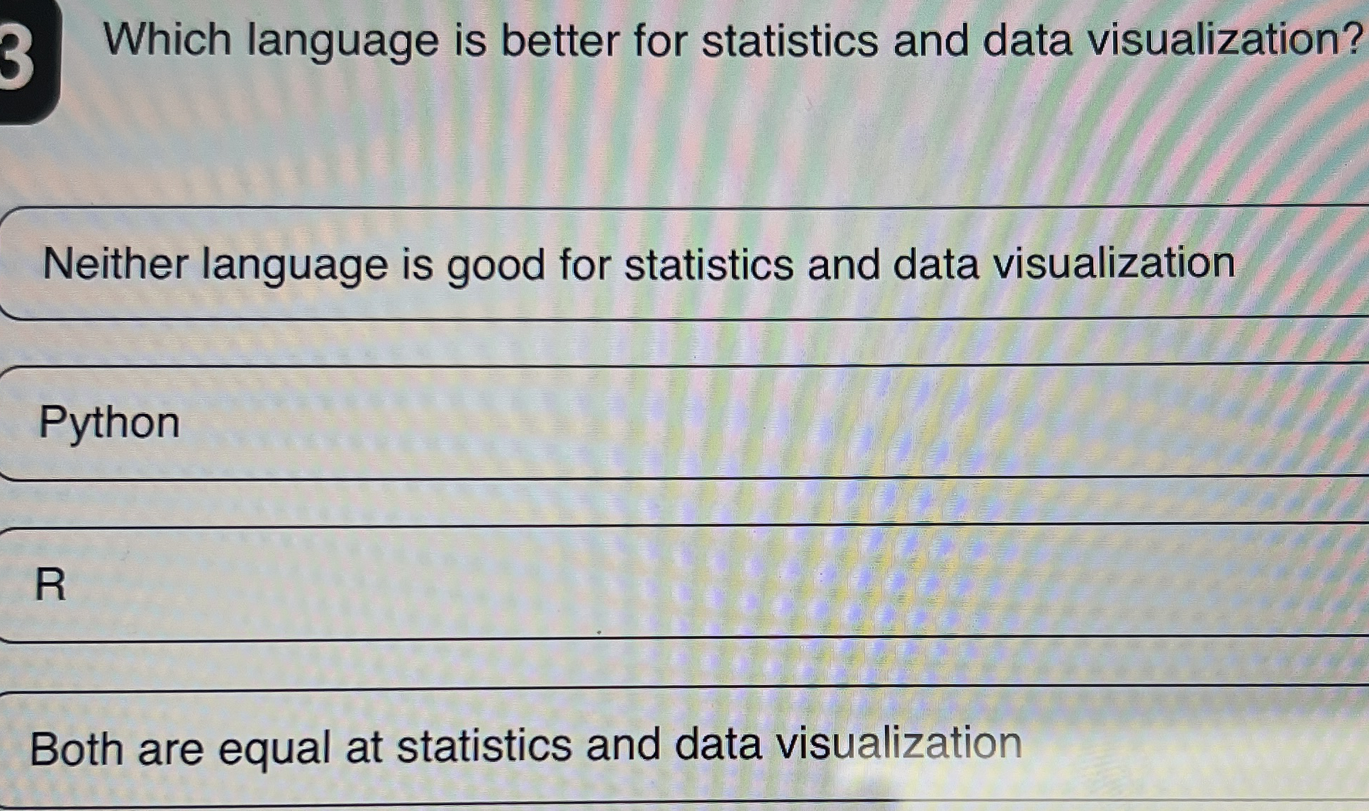 Which language is better for statistics and data