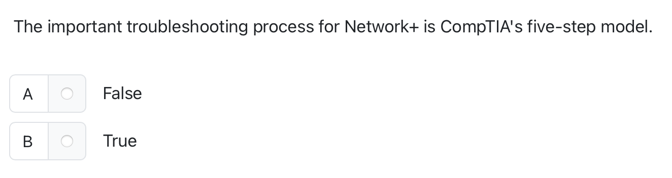 The important troubleshooting process for Network