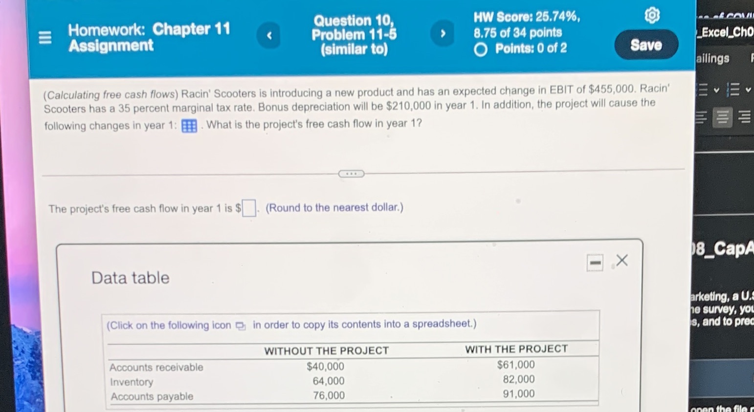 11 . Question 10 HW Score: 25.74%. (63 _ -t