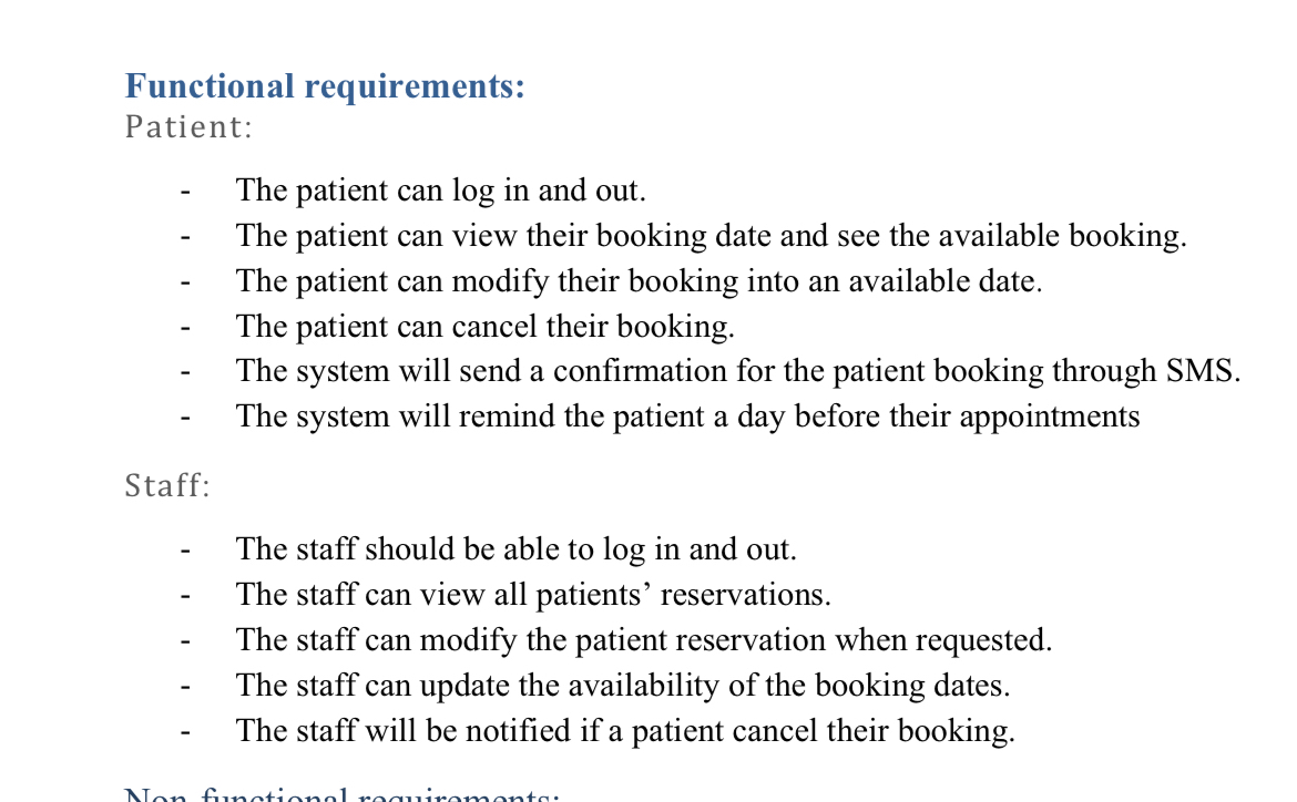 Business process: The new adjusted system will