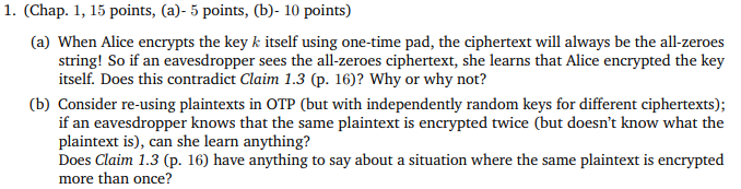 1 . ( Chap . 1 , 1 5 points, ( a ) - 5 points, (