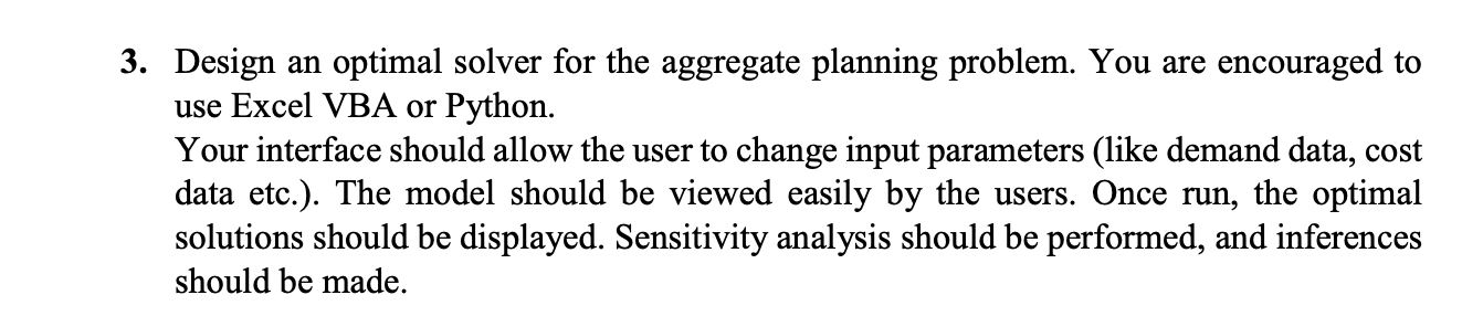 Design an optimal solver for the aggregate