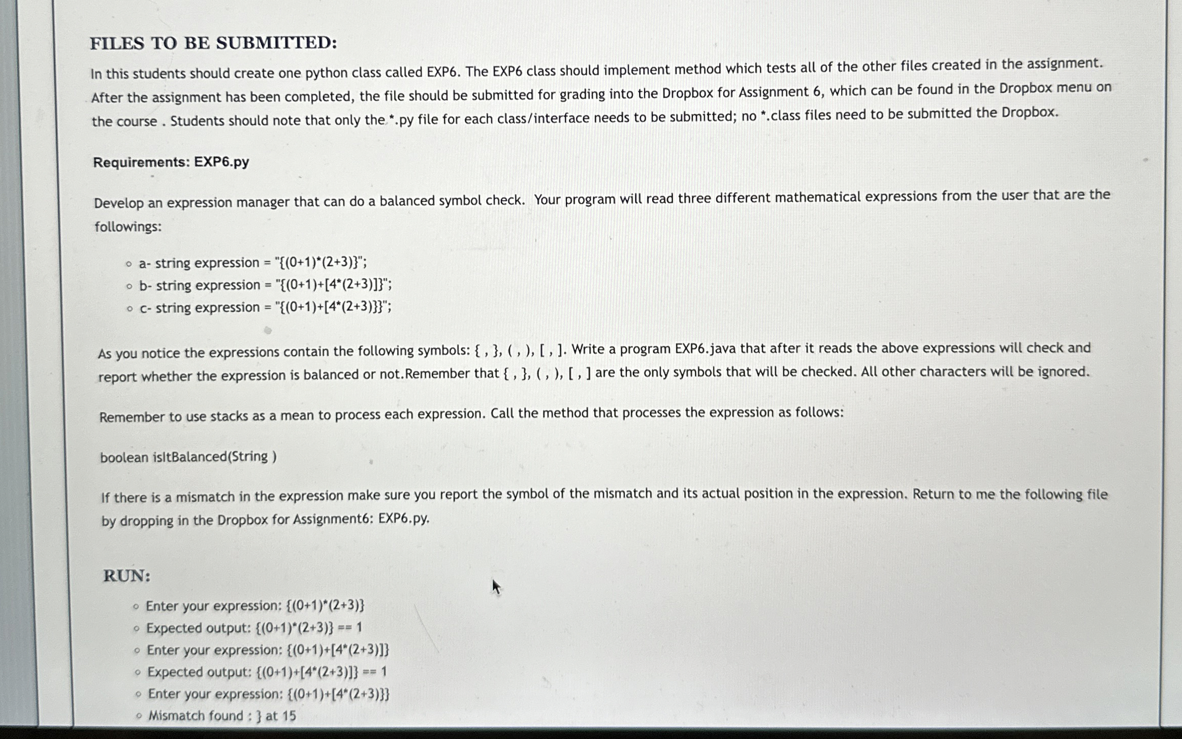 FILES TO BE SUBMITTED: In this students should
