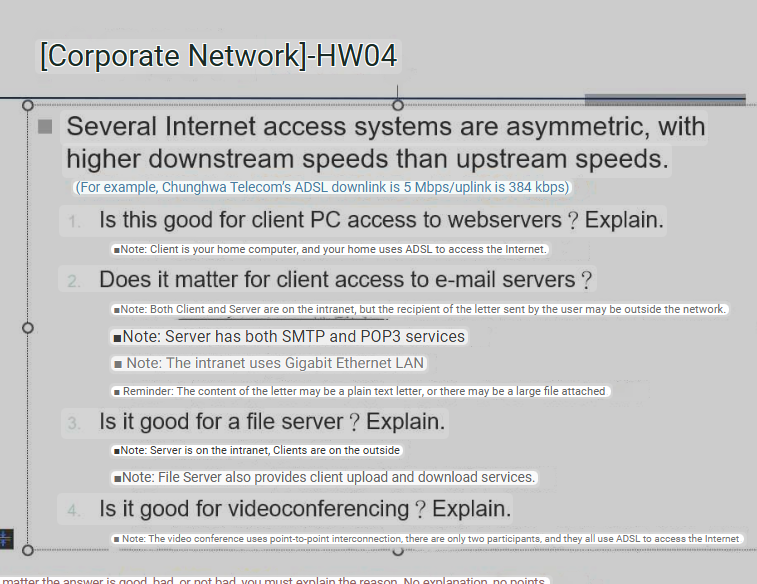 [ Corporate Network ] - HW 0 4 Several Internet
