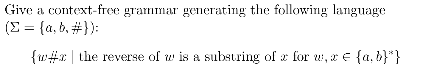 Give a context - free grammar generating the