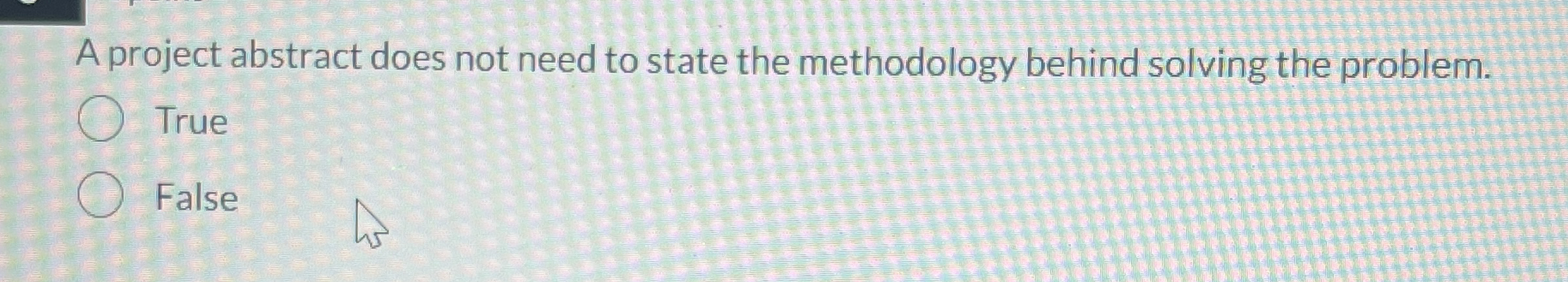 A project abstract does not need to state the