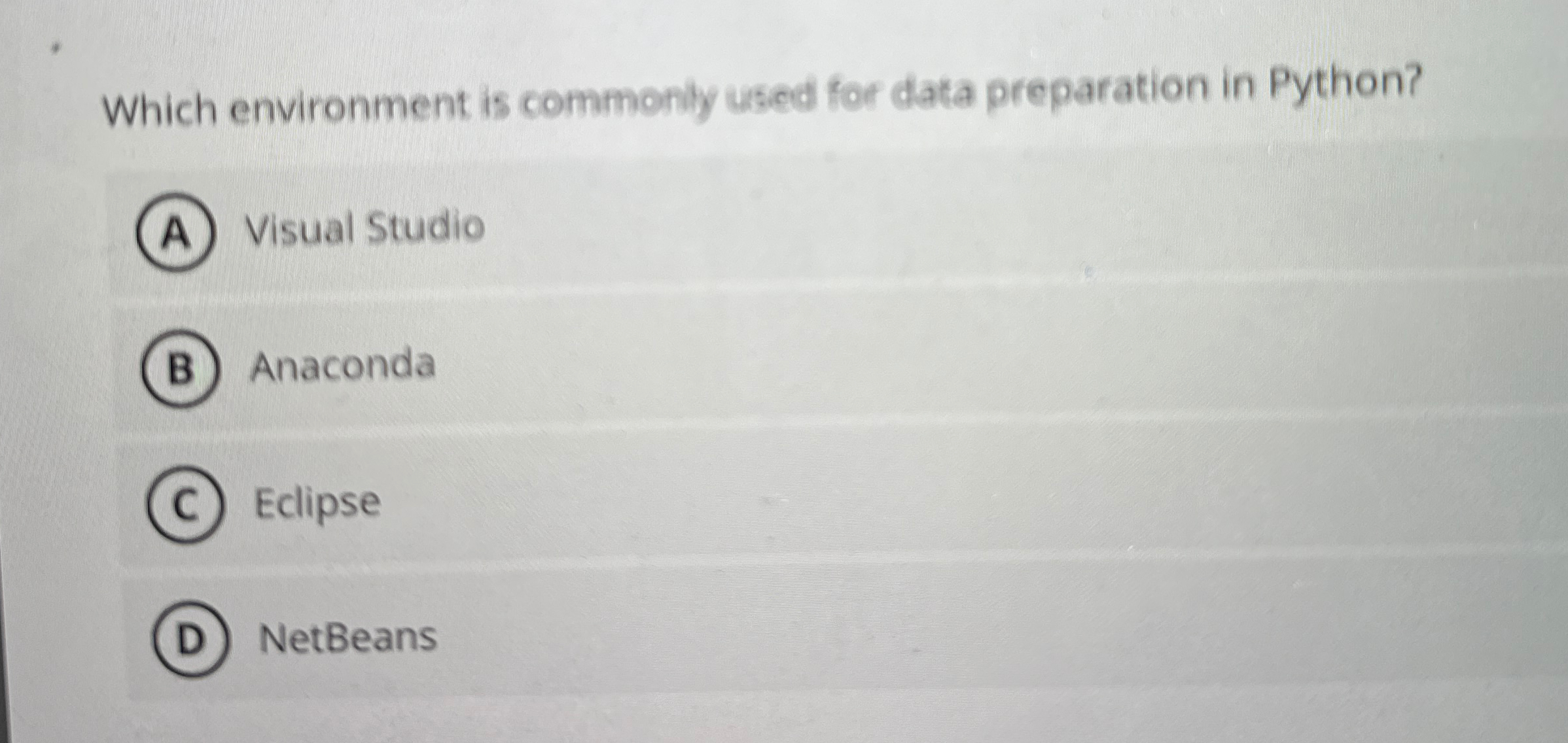 Which environment is commonly used for data