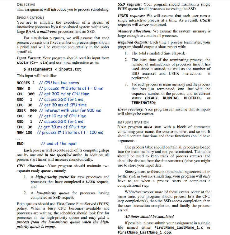 WRITE IN C + + OR C . OBJECTIVE This assignment