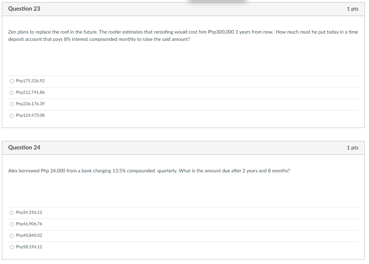 \fQuestion 30 1 pts In a Cash Flow Statement, the