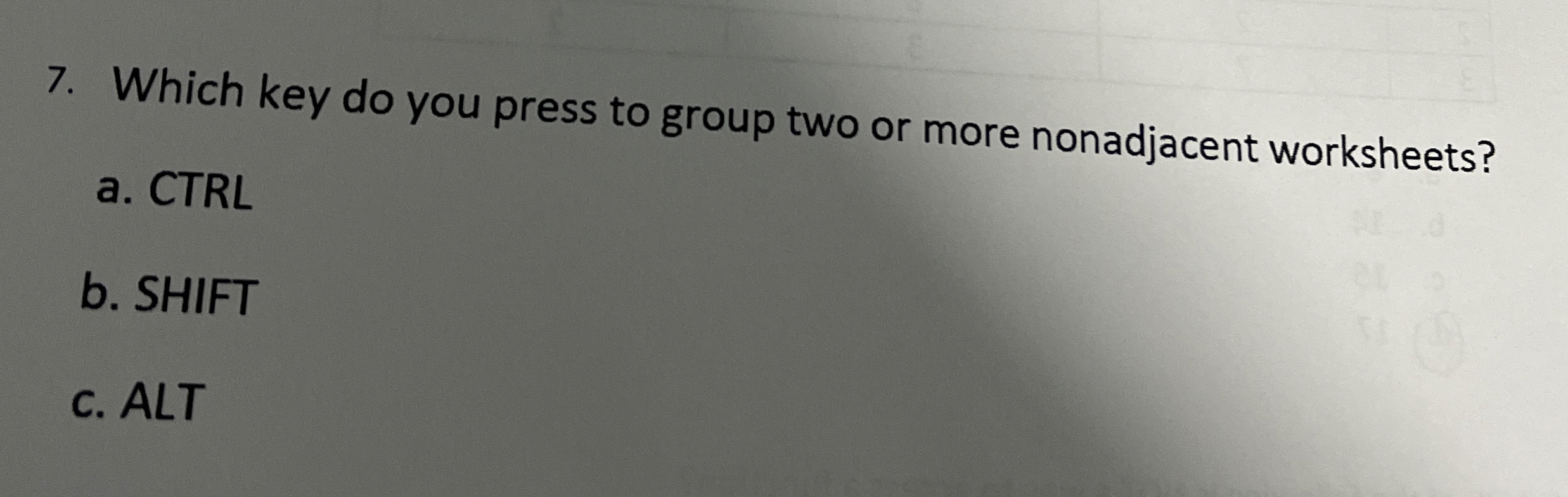 Which key do you press to group two or more