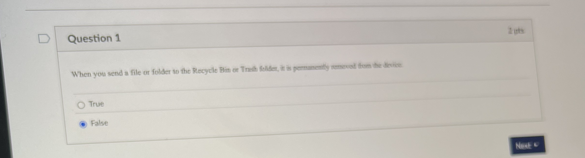 Question 1 When you send a file or folder to the