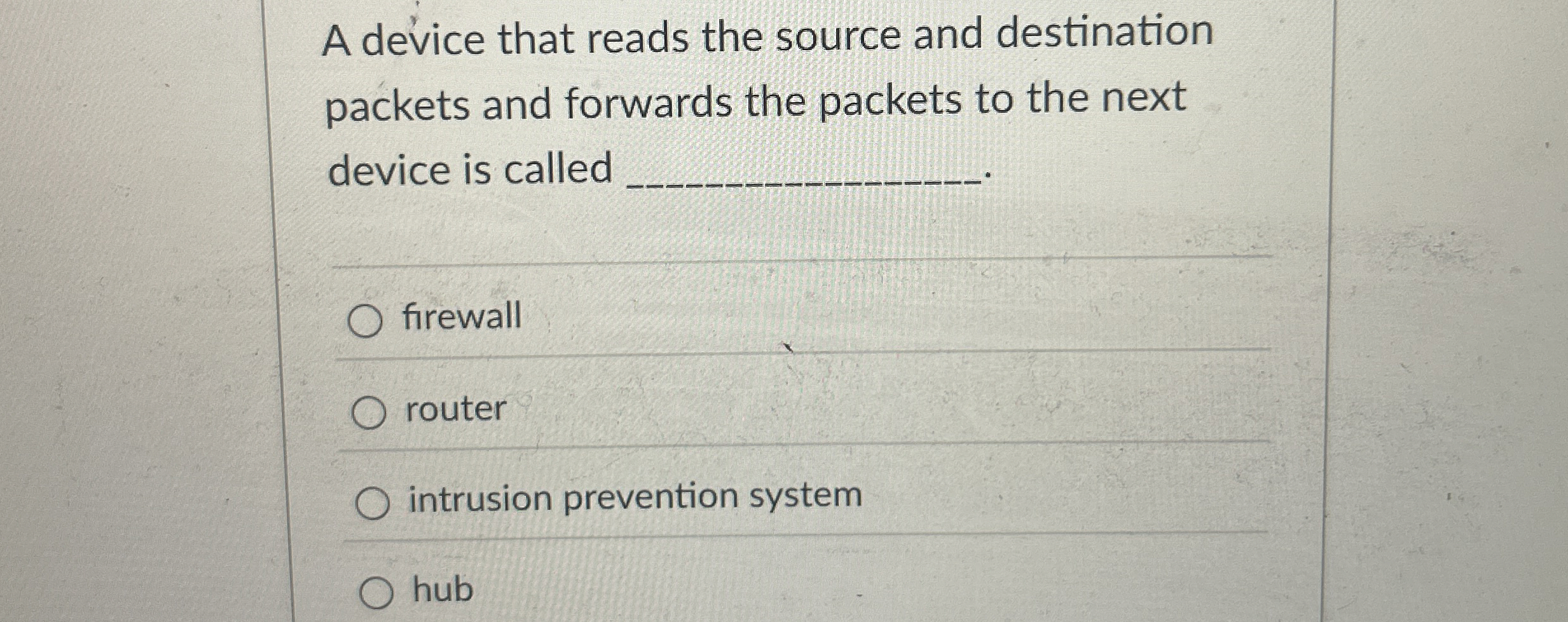 A device that reads the source and destination