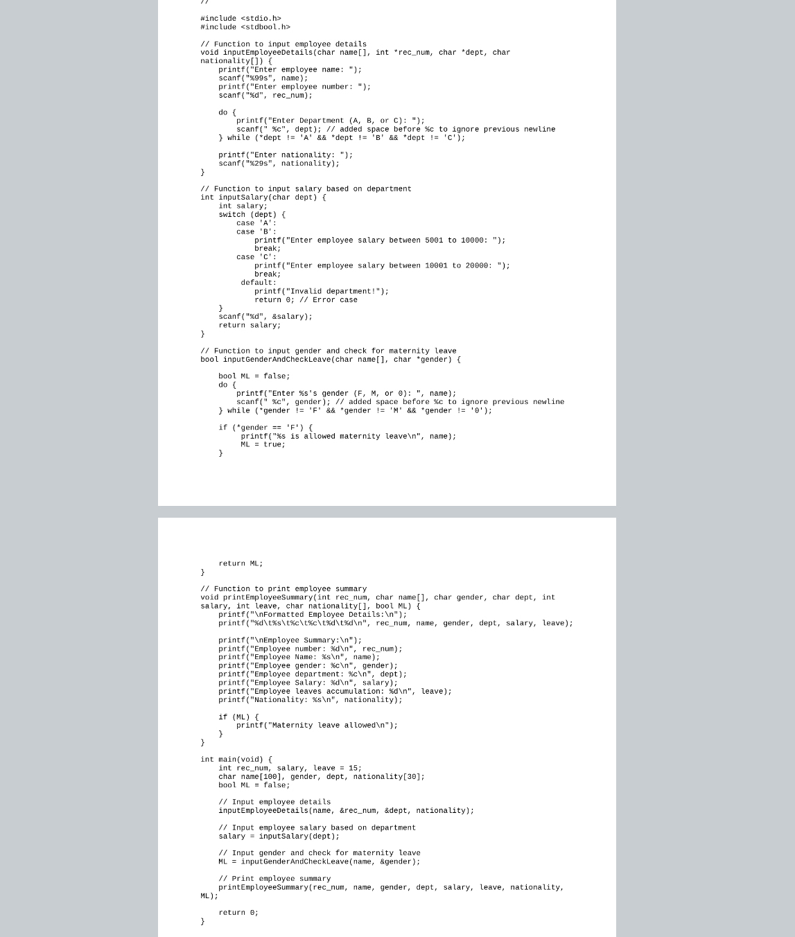 Rewrite the following C code using "Macros"