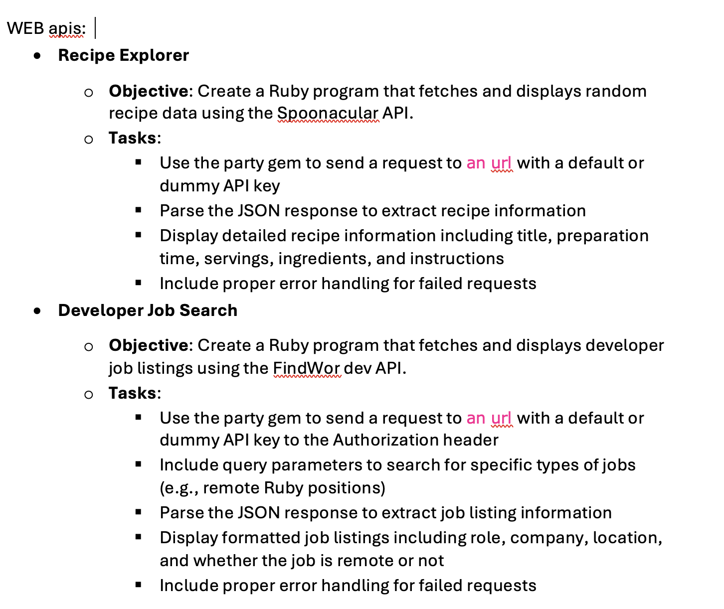 WEB apis: - Recipe Explorer - Objective: Create a